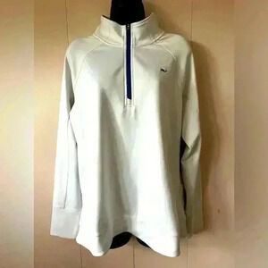 Vineyard Vines 1/4 Zip Womens Sz L Pullover Sweater Golf Tennis Pickleball Sport